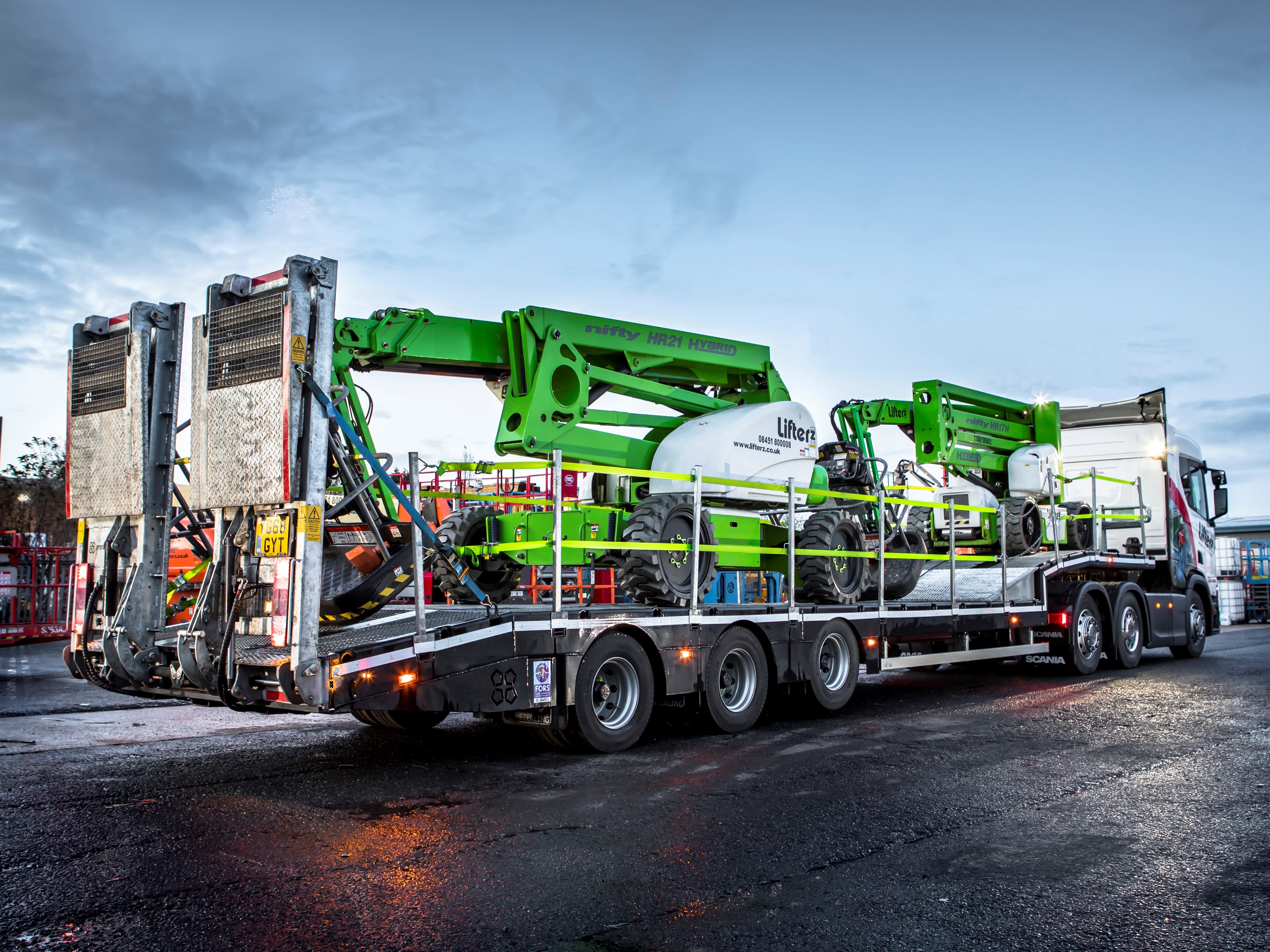 Lifterz Work Platforms take 3 bespoke Access Trailers Sterling Plant